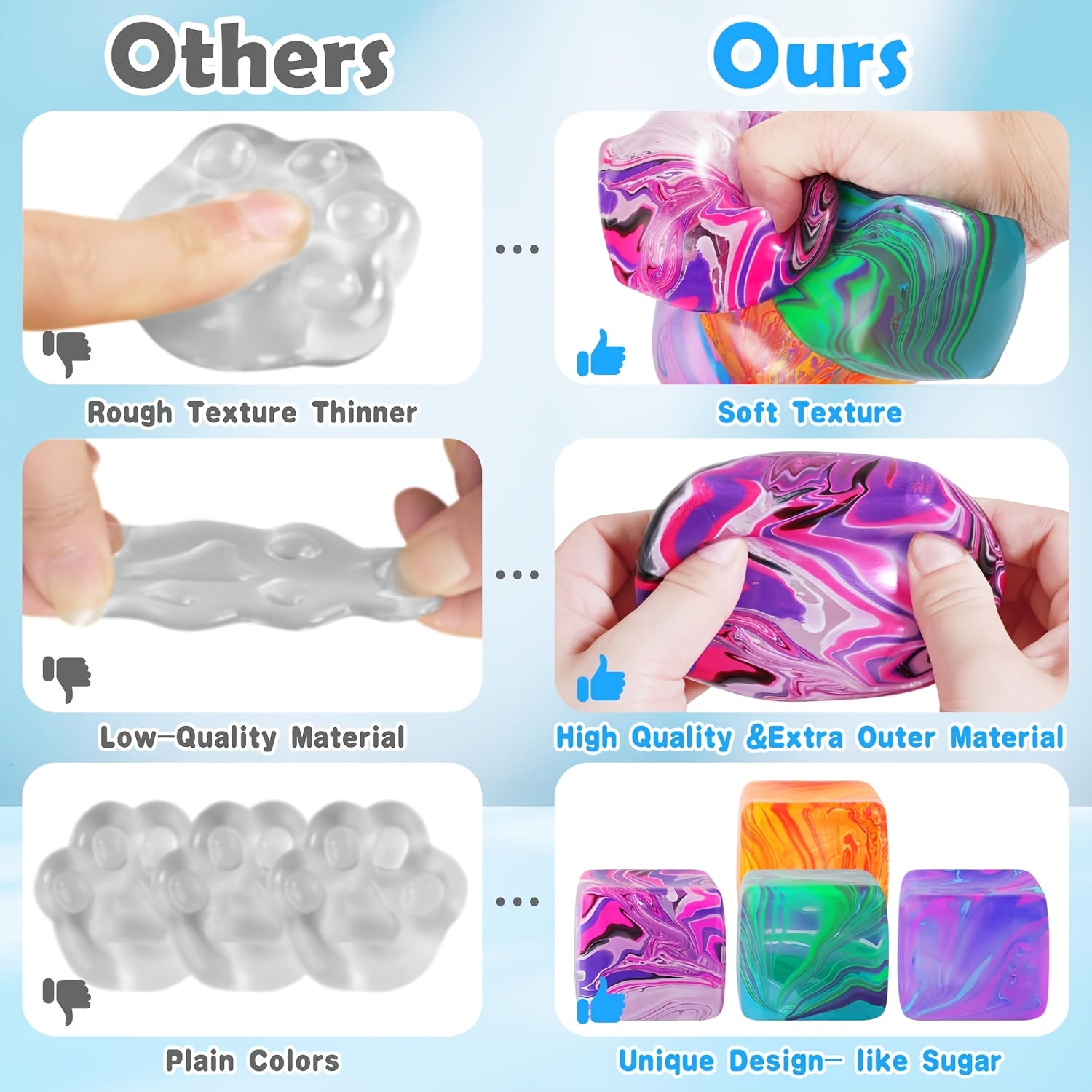 Squish sensorische kubus | Anti-stress speelgoed