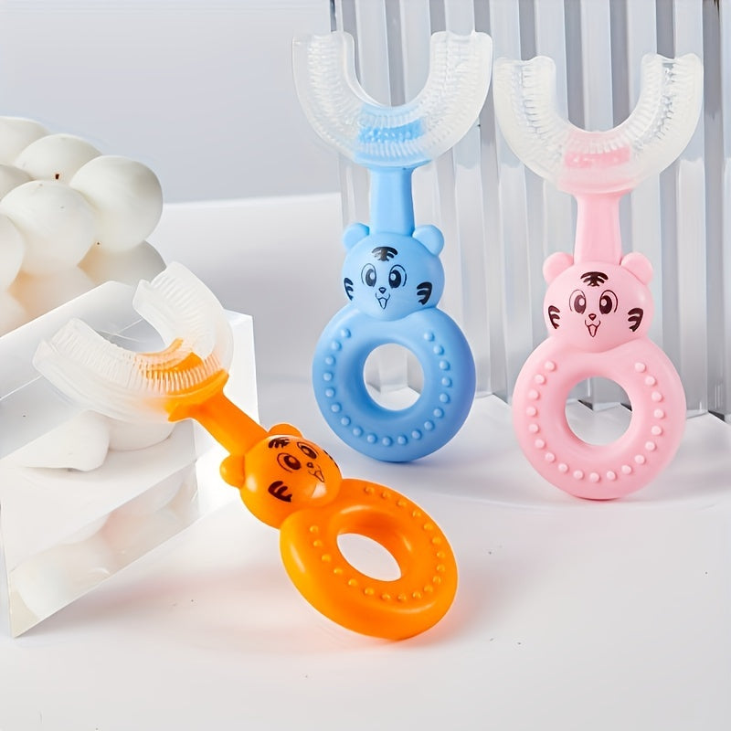 Zachte U-vormige Tandenborstel | Zacht, alcoholvrij (0-12 jaar), schattig dierendesign