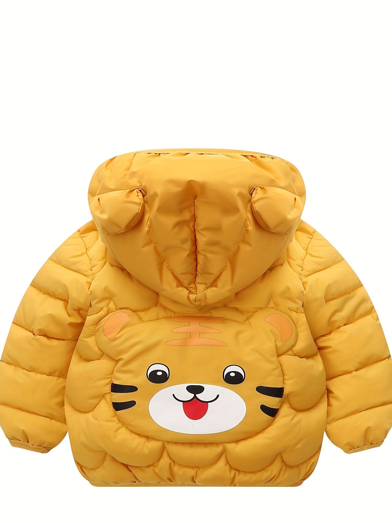 Warme Winterjas met Capuchon voor Baby en Peuter van 0-3 Jaar - Gevoerde Tijger Kinderjas met Rits voor Jongens en Meisjes - Schattige Herfst- en Winterkleding