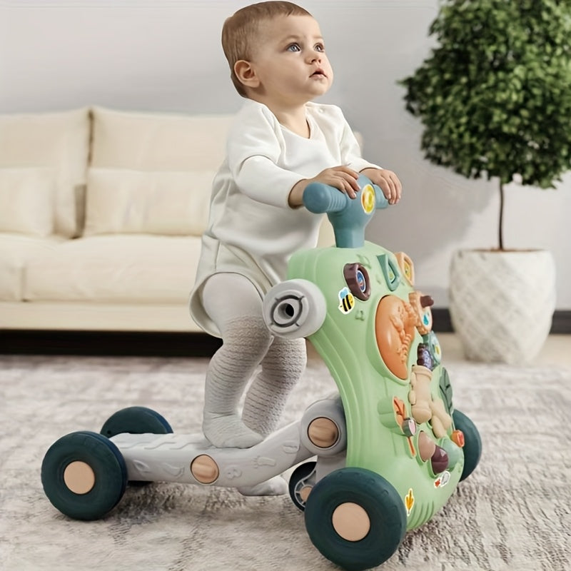 Muzikale Loopwagen voor Peuters | Anti-Kantel Ontwerp | Educatief Speelgoed