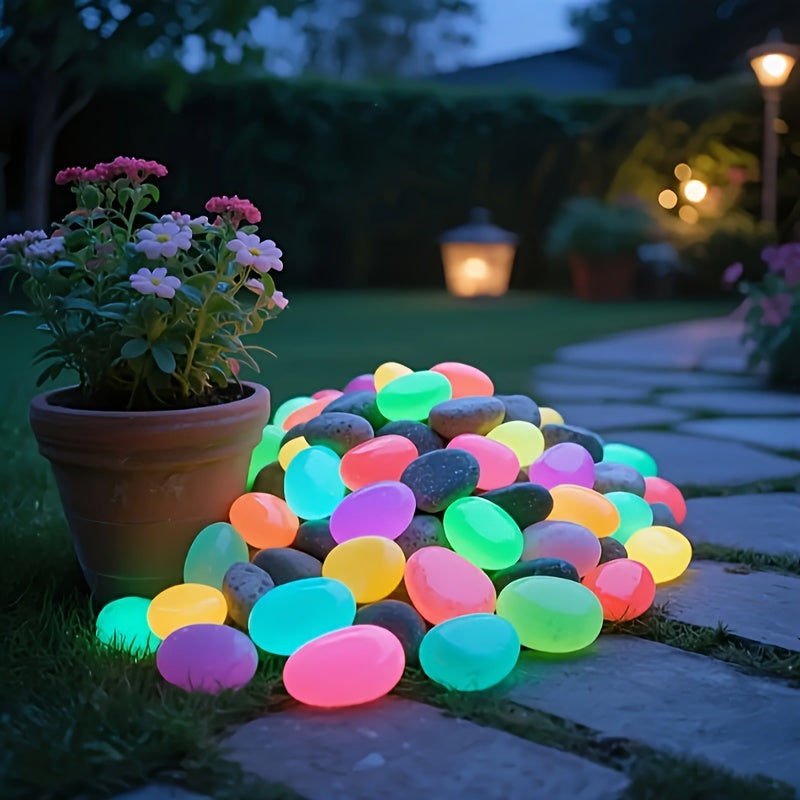 31 stuks lichtgevende stenen | Glow in the dark decoratie voor tuin, vijver of kamer