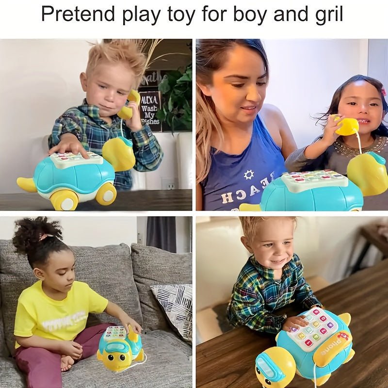 Interactieve Schildpad Telefoon – Knipperende Lichten Muziek & Leerzaam Speelgoed Voor Peuters