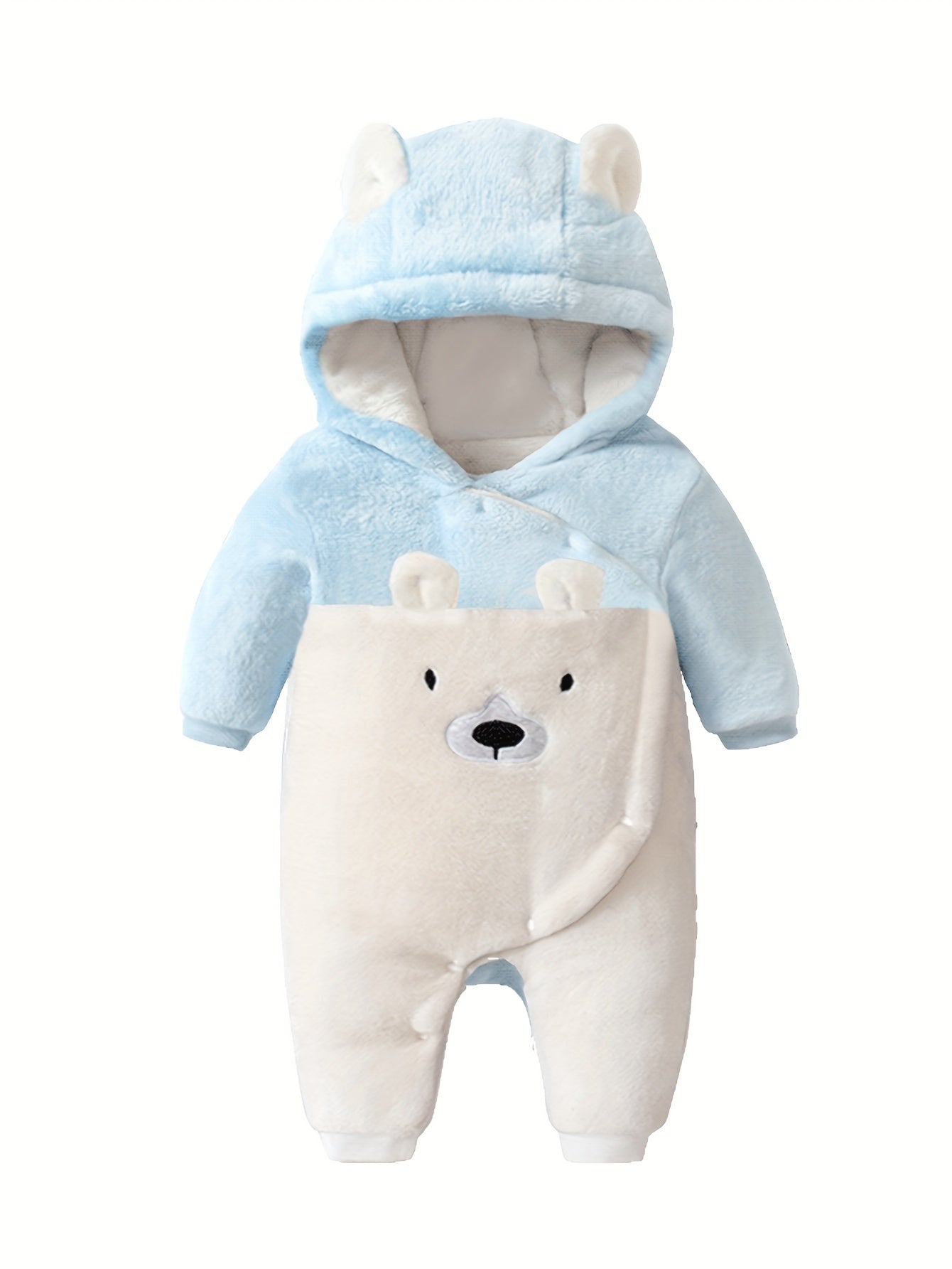 Schattige Beer Vormige Flanellen Romper | Peuter Kleding Onesies Gezellige Buitenkleding voor Herfst en Winter