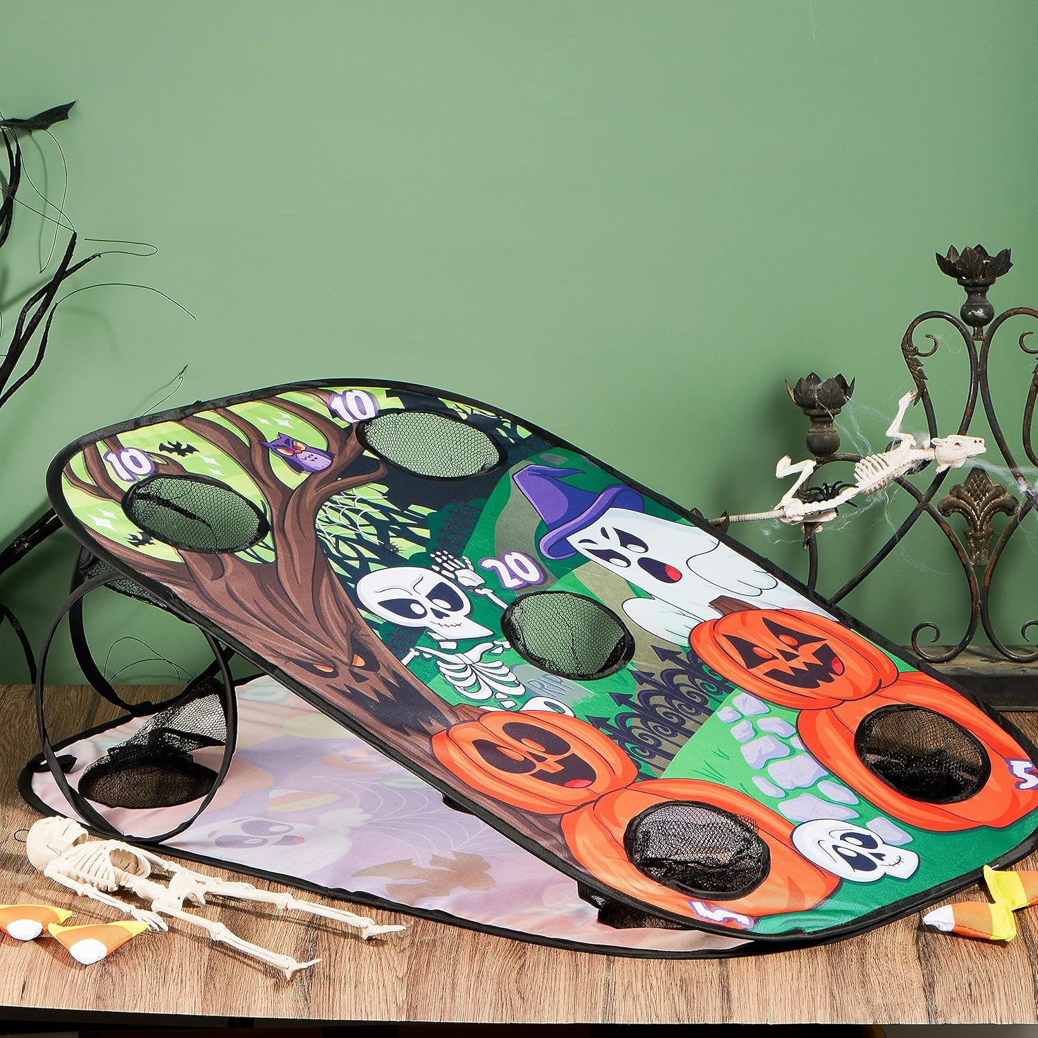 Halloween Werpspel met Pittenzakjes voor Kinderen en Familie - Opvouwbaar Buitenspeelgoed voor Jongens en Meisjes - Griezelig Gooispel voor Feestjes en in de Tuin