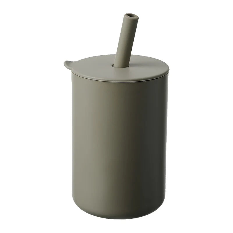 150ml Baby Rietje Mok 5oz Kind Drinkmok Silicone Leren Mok voor Baby en Kind Draagbaar en Handig Voeden Mok