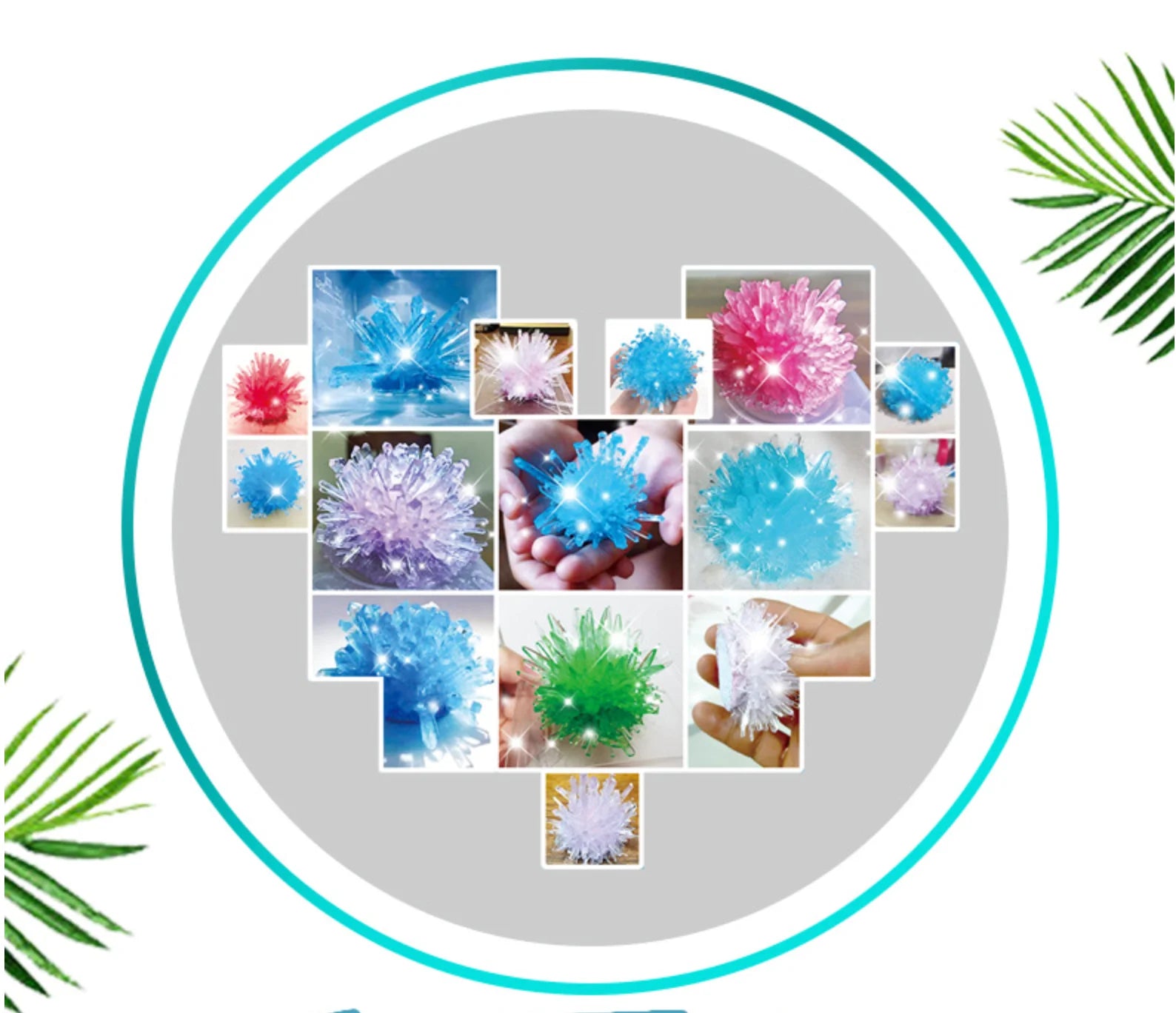 Kristal Groeimodel Wetenschapsset | Meerkleurige Kristalopties, Educatief STEM Speelgoed voor Jongens en Meisjes