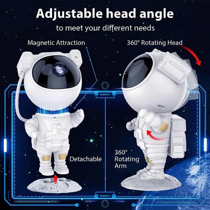 AstronautLamp, un proiettore notturno con effetto galassia e luce a LED