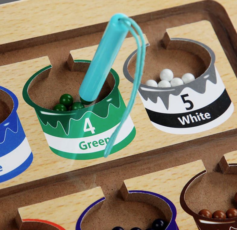 MagneticMaze™ – Magnetisch Kleur- en Cijferdoolhof | Montessori Speelgoed (1–6 jaar)