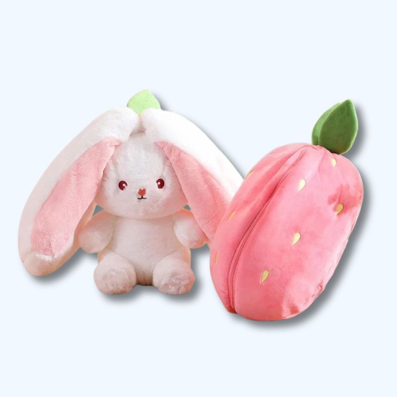 Pluche Konijntje Kussen | Omkeerbaar Knuffeldier Pluche Kussen voor Kinderen en Volwassenen