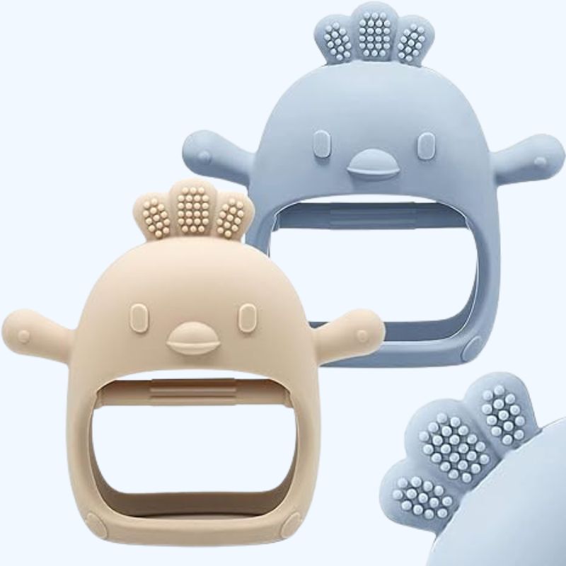 2 Packs Baby Bijtspeelgoed | BPA Vrij Siliconen Bijtspeelgoed voor Baby's 0 tot 12 Maanden
