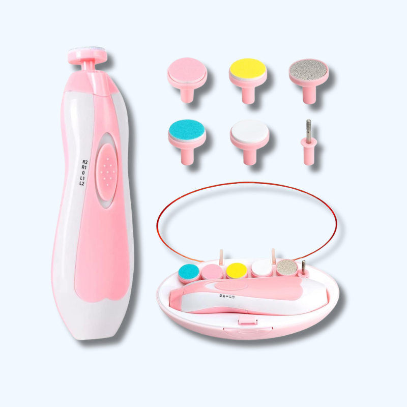 Elektrische Baby Nageltrimmer | 6 in 1 Verzorgingskit Manicure Set voor Peuters of Volwassenen