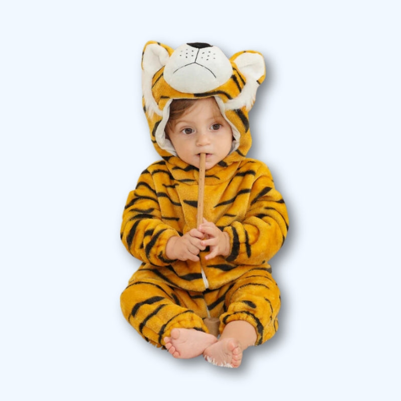 Hoodie Dieren Babysuits Romper l Duurzaam & Wasbaar met Ritssluiting