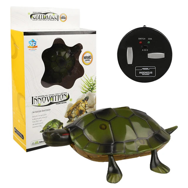 Grappige Grap Dierenhuisdier | Hoog Gesimuleerd Geluid Licht Lopende Schildpad Robot | RC Schildpad Dier Speelgoed Cadeau