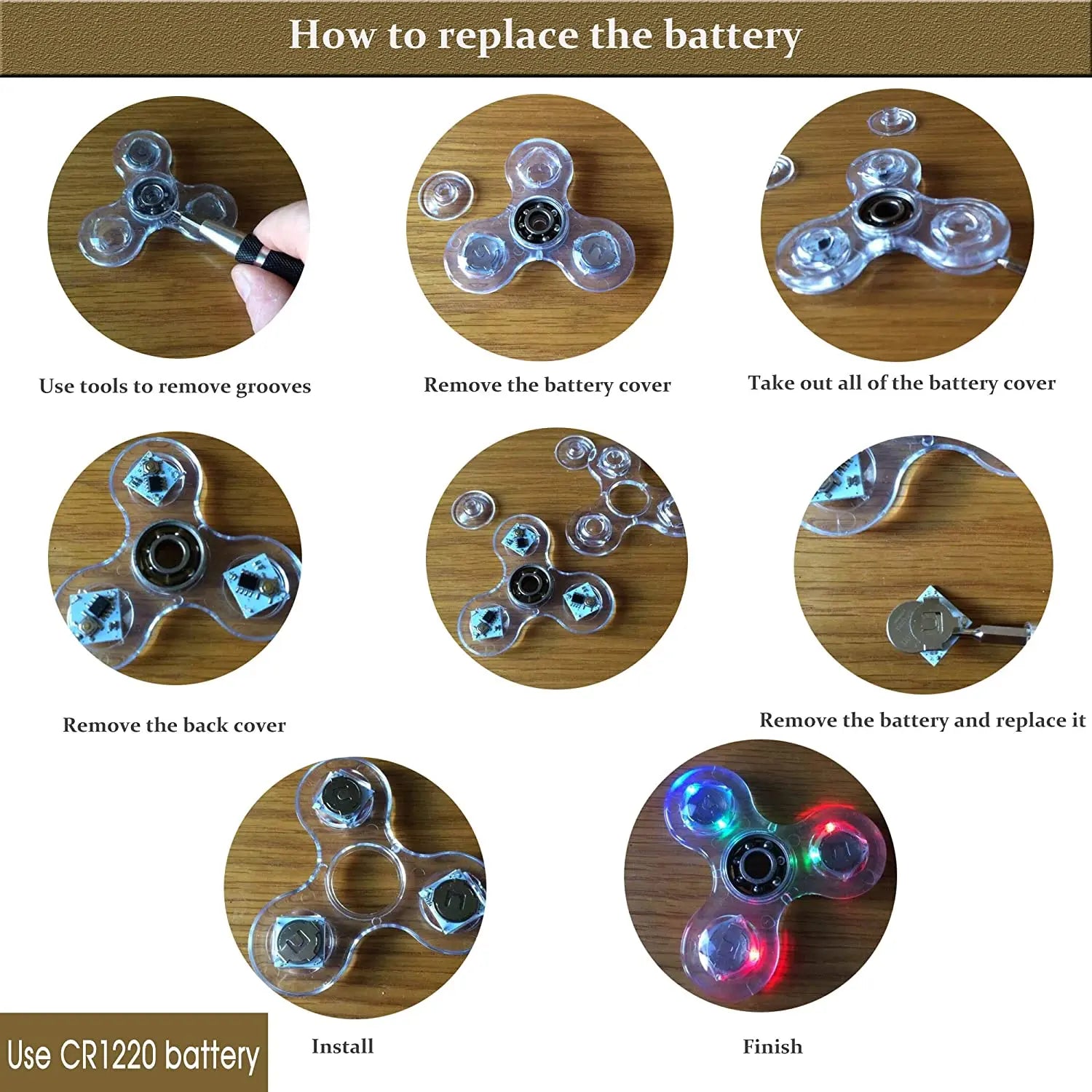 LED Oplichtende Fidget Spinner | Luminiserend Vingertop Speelgoed, Stressverlagend & Anti-angst, Feestartikelen voor Kinderen & Volwassenen