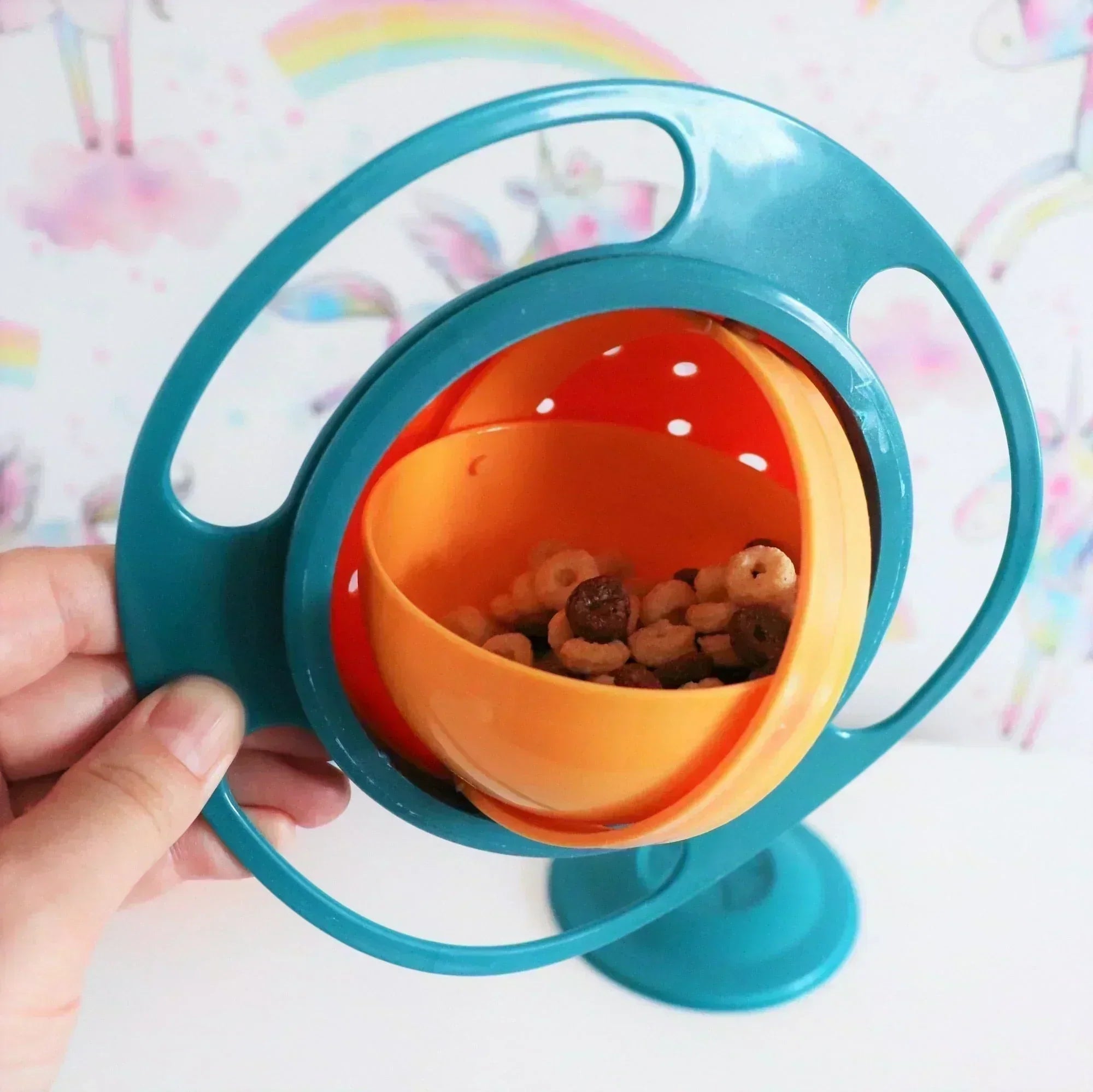 Anti-mors snackkom | Anti-mors 360° draaibare gyroscopische kom