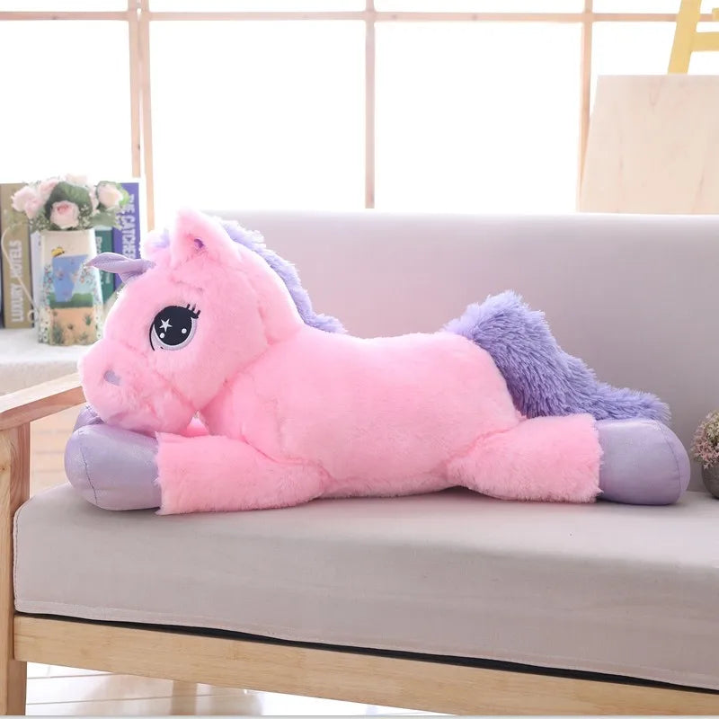 85cm Witte Reuzenpaard Knuffel | Zacht Pluche Speelgoed | Knuffelpaard Cadeau