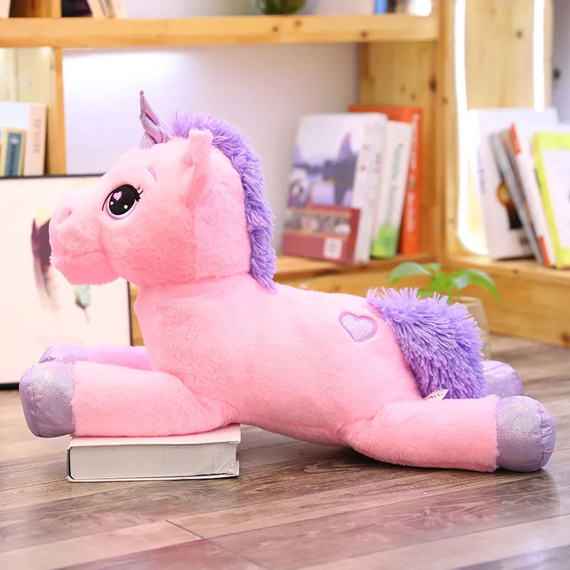 85cm Witte Reuzenpaard Knuffel | Zacht Pluche Speelgoed | Knuffelpaard Cadeau
