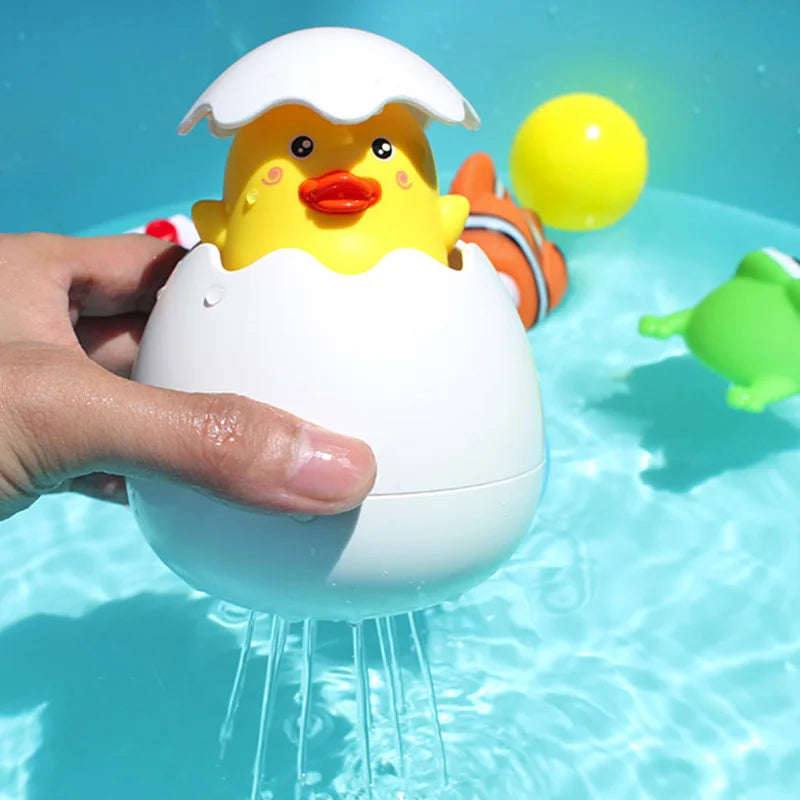 Baby Bad Speelgoed | Schattige Eend & Pinguïn Eiersproeier, Waterspeelgoed voor Douche & Zwemmen, Perfect Cadeau