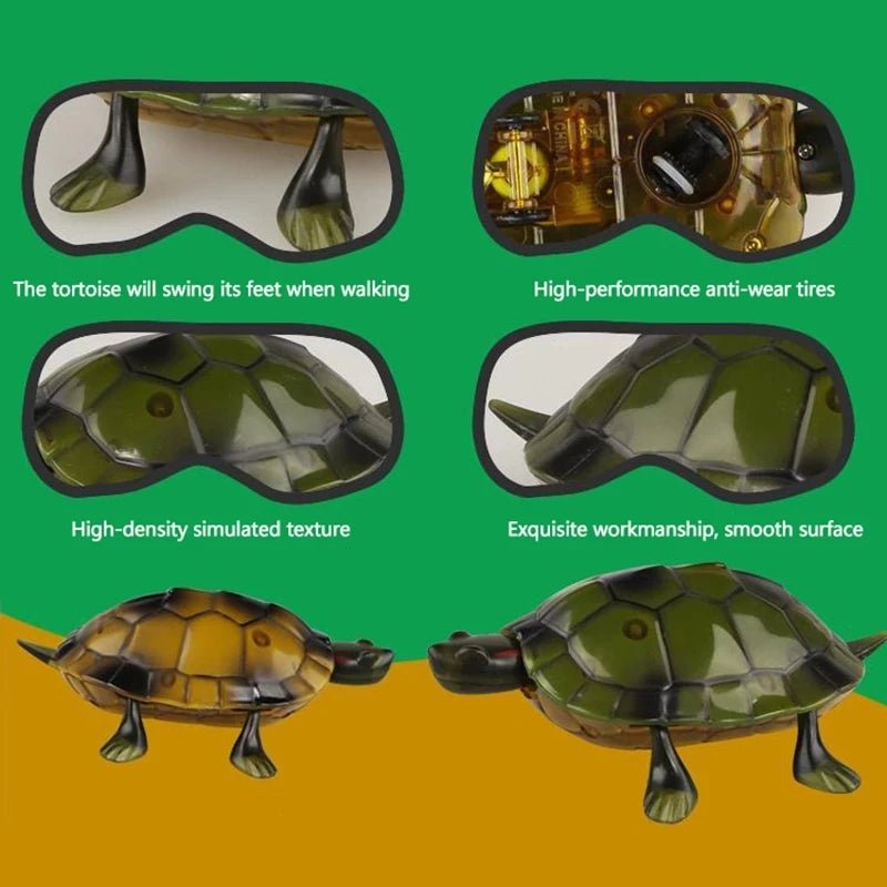 Grappige Grap Dierenhuisdier | Hoog Gesimuleerd Geluid Licht Lopende Schildpad Robot | RC Schildpad Dier Speelgoed Cadeau