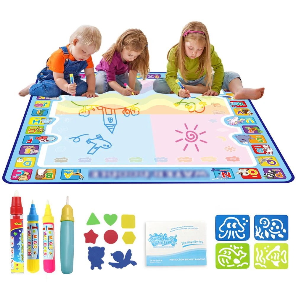 Coolplay Magisch Water Tekenmat | Doodle Kleurmat met Magische Pennen, Montessori Educatief Schilderbord