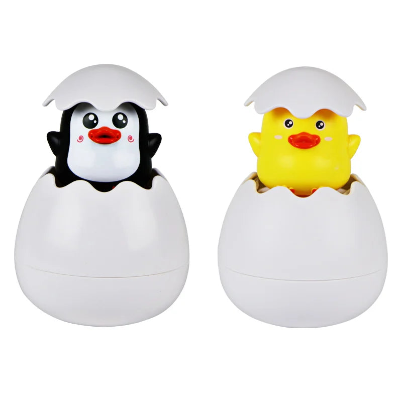 Baby Bad Speelgoed | Schattige Eend & Pinguïn Eiersproeier, Waterspeelgoed voor Douche & Zwemmen, Perfect Cadeau