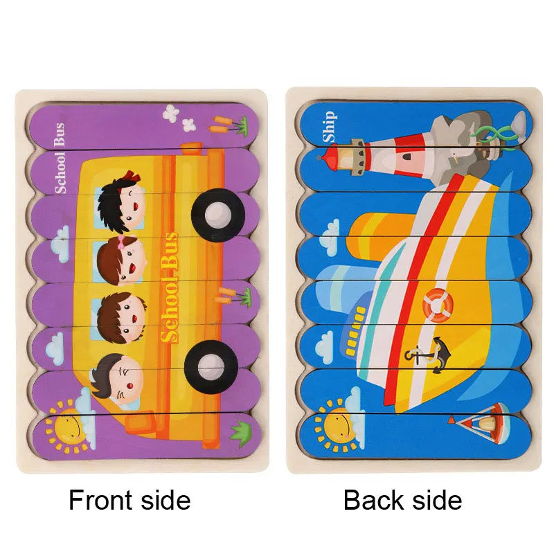 Houten Montessori Puzzels - 3D Dierenpuzzels voor Baby's en Peuters