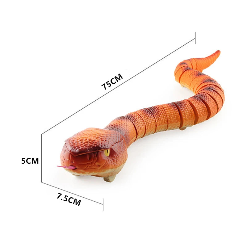 75CM Lange Simulatie Infrarood Bestuurbare Slang | Uitschuifbare Tong, Snel Bewegen, 15M Controlebereik | Grappige Elektrische RC Dierenspeelgoed
