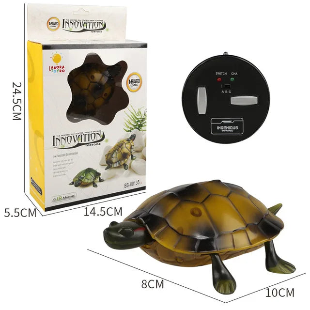 Grappige Grap Dierenhuisdier | Hoog Gesimuleerd Geluid Licht Lopende Schildpad Robot | RC Schildpad Dier Speelgoed Cadeau