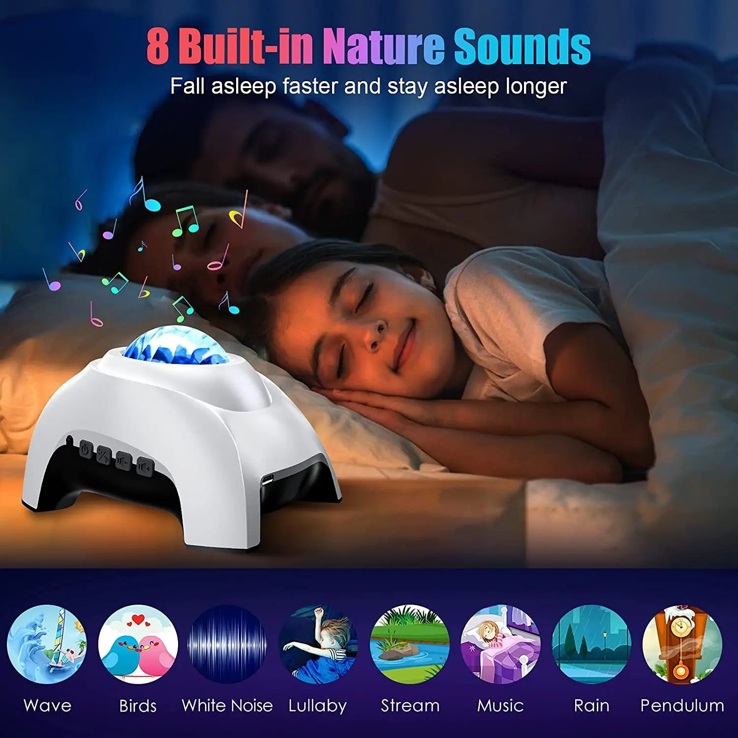 Aurora Nachtlamp met Bluetooth | Noorderlicht & sterrenprojector