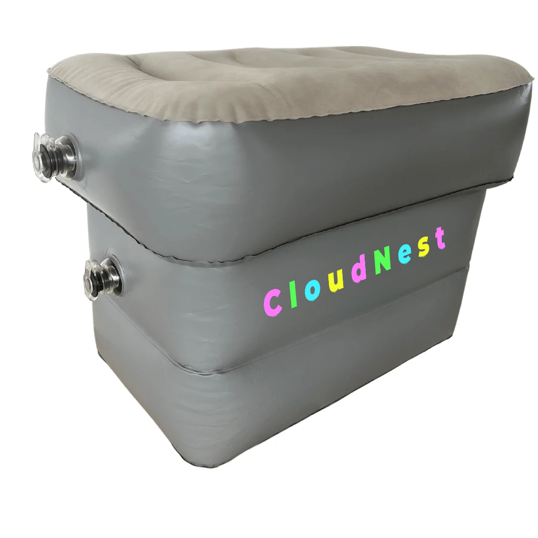 CloudNest Reiskussen voor Kinderen – Opblaasbare neksupport voor vliegtuig en auto