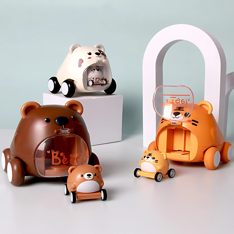 Dierenvormige raceauto voor speelplezier