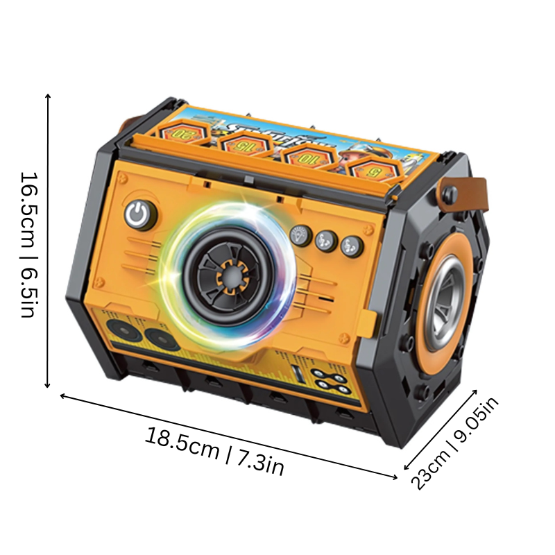 Draagbare racebaan met licht en muziek