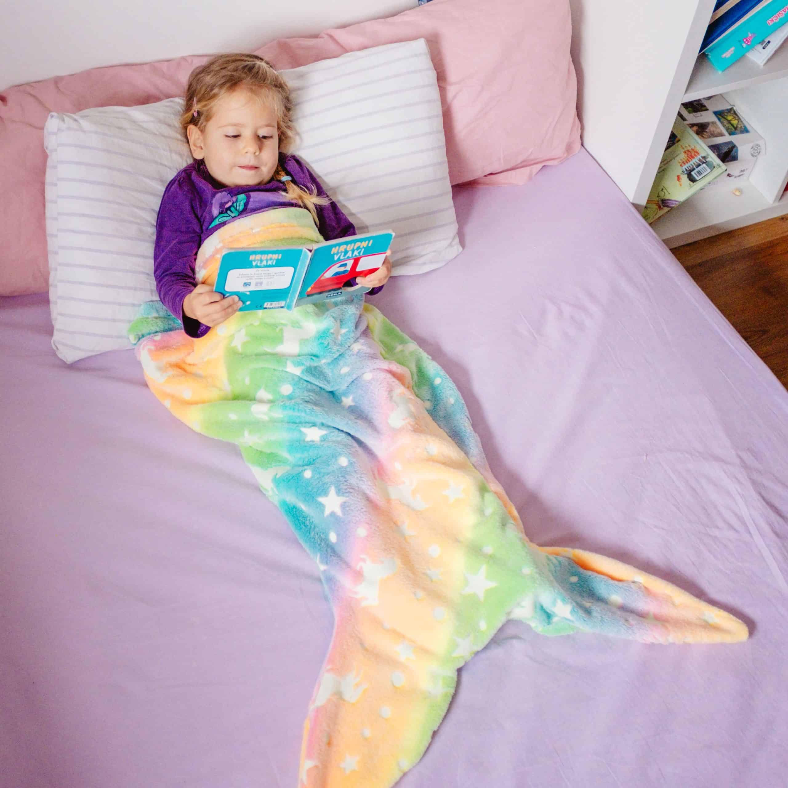 Zeemeermin Deken voor Kinderen |Warme en Zachte Staartvormige Plaid | Fantasierijk Cadeau