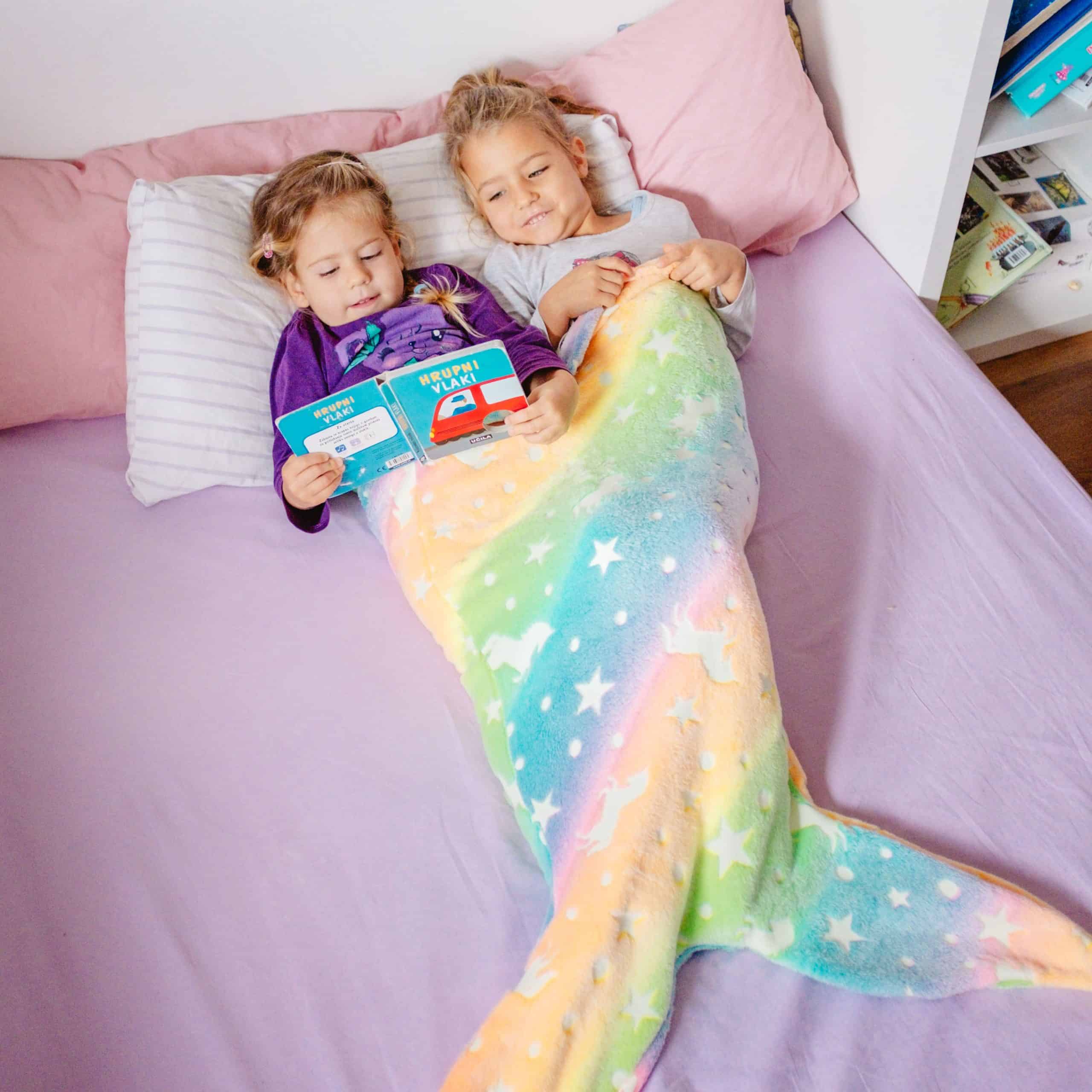 Zeemeermin Deken voor Kinderen |Warme en Zachte Staartvormige Plaid | Fantasierijk Cadeau