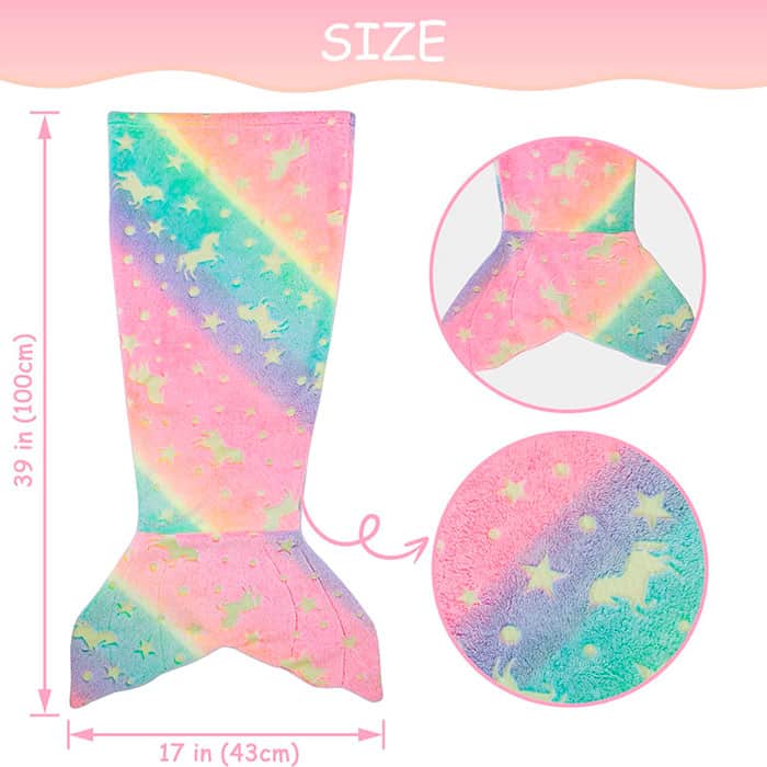 Zeemeermin Deken voor Kinderen |Warme en Zachte Staartvormige Plaid | Fantasierijk Cadeau