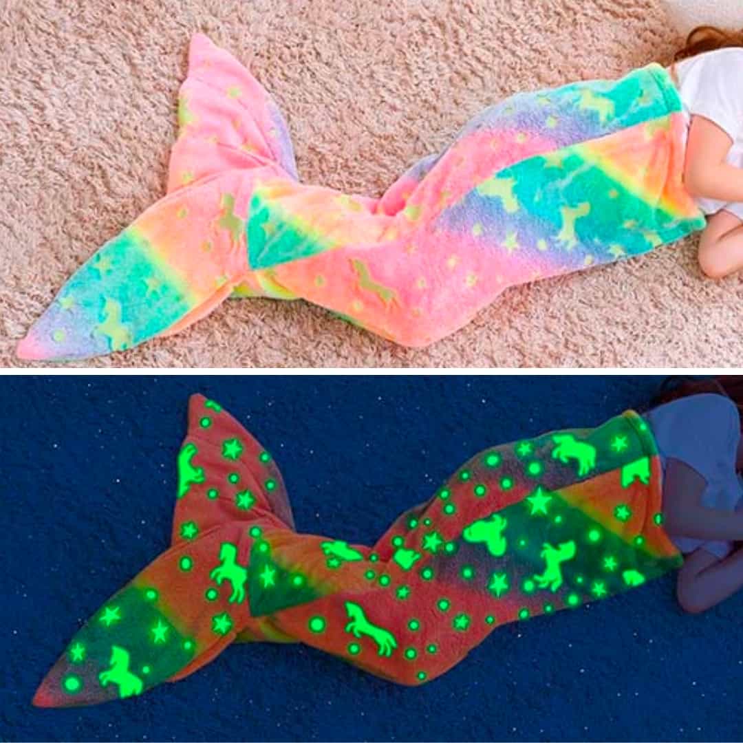 Zeemeermin Deken voor Kinderen |Warme en Zachte Staartvormige Plaid | Fantasierijk Cadeau