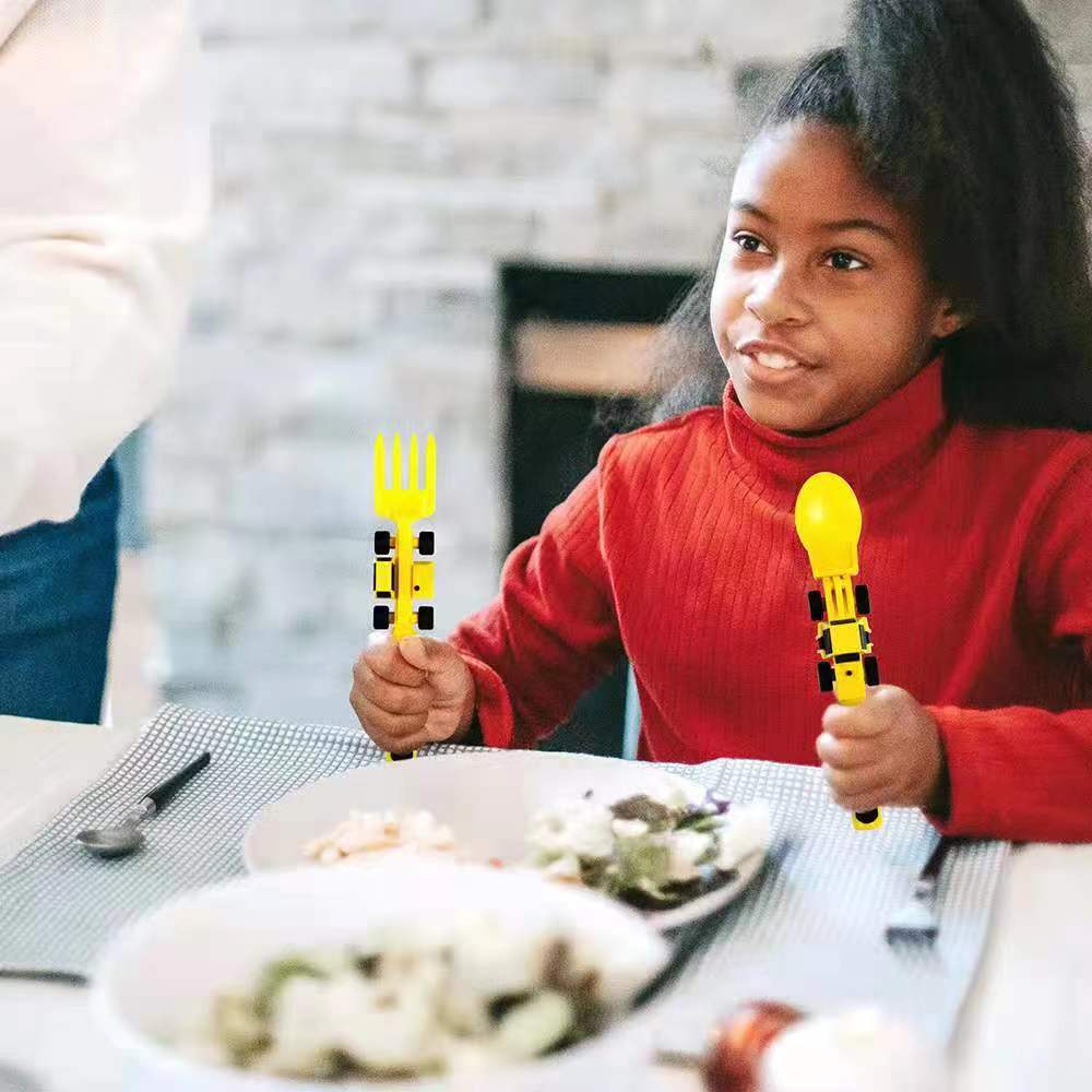 BuildBites Bouwbestek – Educatief en speels bestek voor kinderen tijdens het eten
