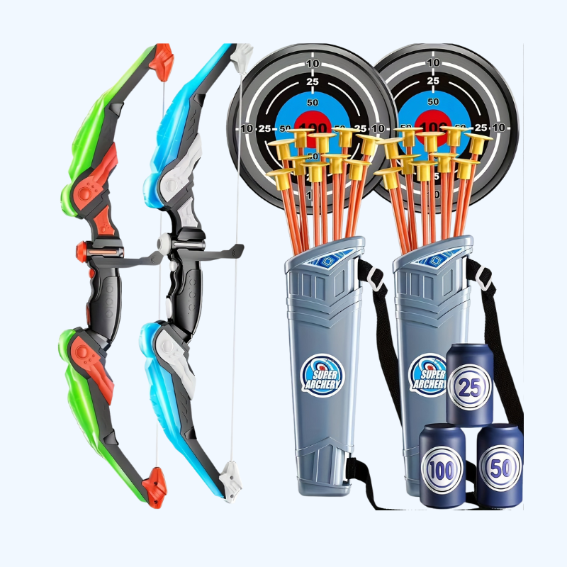 Gloeiende Boog en Pijlen Set voor Kinderen - Outdoor Sport Kit - Ideaal voor Jongens & Meisjes van 3 tot 8 - Verjaardags- & Feestcadeau