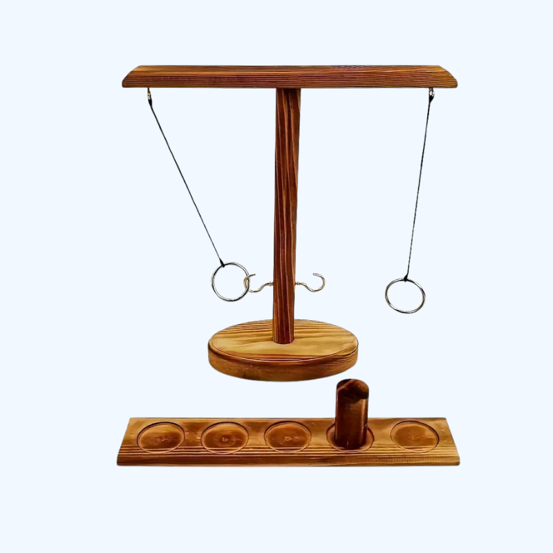 Houten Ringwerpspel - Perfect voor Feestjes en Familie bijeenkomsten, Gemakkelijk te Monteren - Ideaal Vakantiecadeau