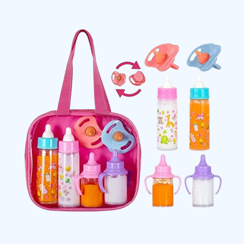 Verdwijnend Baby Pop Voedsel Set - Flessen en Fopspeen Speelgoed voor Babypoppen - Cadeau voor Kinderen
