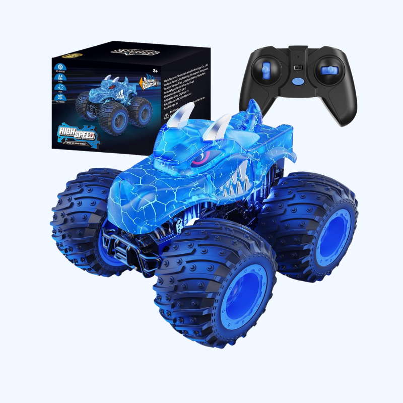 RC Monster Trucks Speelgoed met Licht Spray | All Terrain Telecommandeerbare Auto voor Kinderen 3, 4, 5, 6, 7, 8 Jaar, Speelgoed voor Peuters