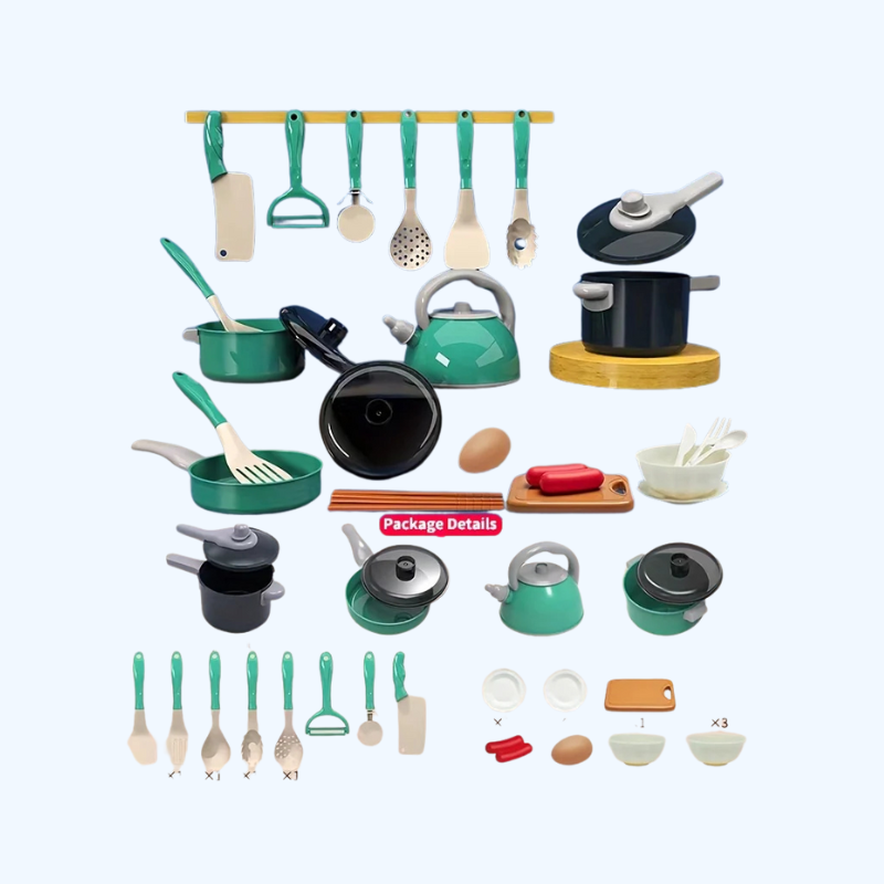 Keuken Speelgoed Set | Gesimuleerd Keukenspeelgoed voor Kinder Rollenspellen, Speelgoedset voor Jongens en Meisjes