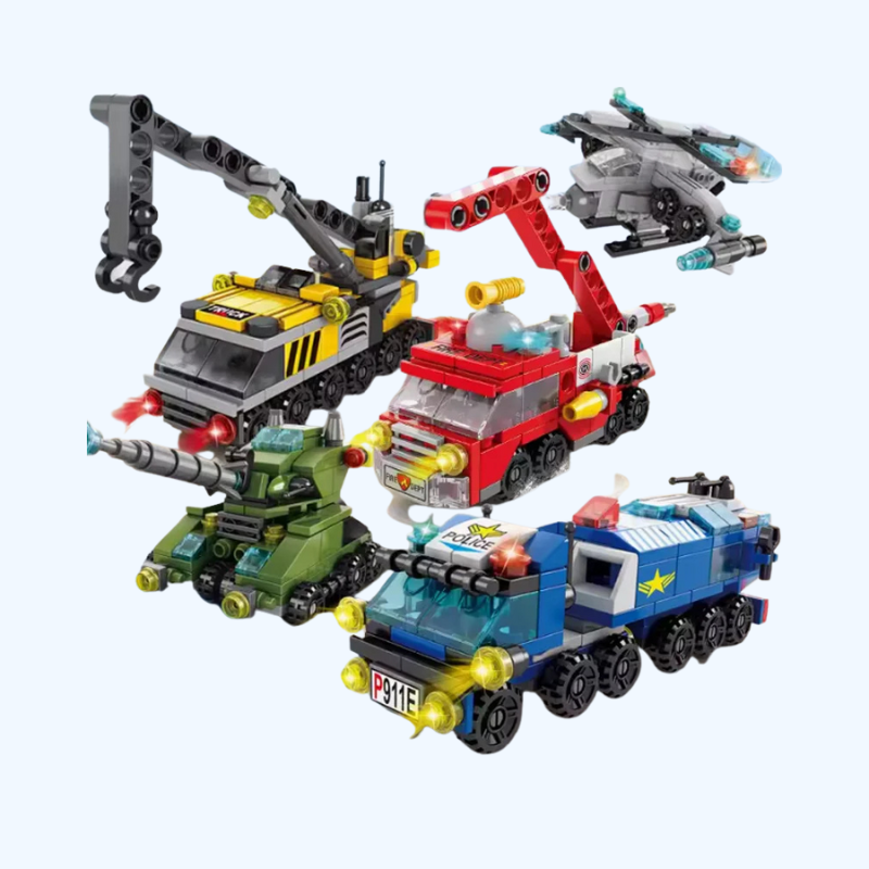 Kinderen Puzzelbouw Blokken | Brandweerwagens, Politiewagens, Ambulances, Vliegtuigen, Tanks, Verjaardagscadeau Modellen en Ornaments