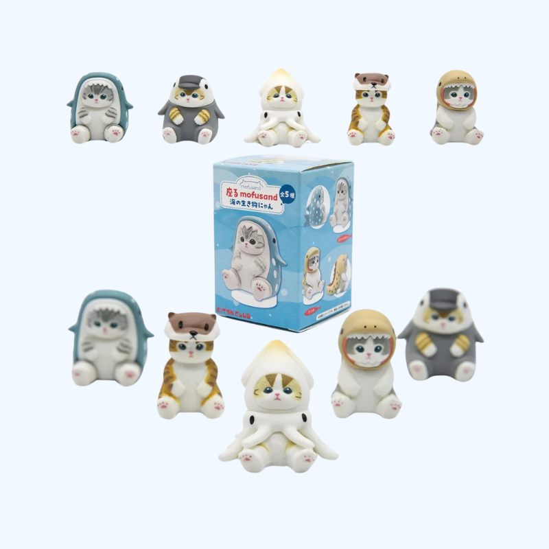 Mofusand Katten Blind Box | Schattige Figuren als Octopus, Pinguïn, Otter Cadeaus