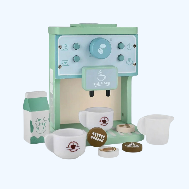 Kinderkeuken Speelset | Houten Koffie- en Koekjesmaker voor Educatief Spel