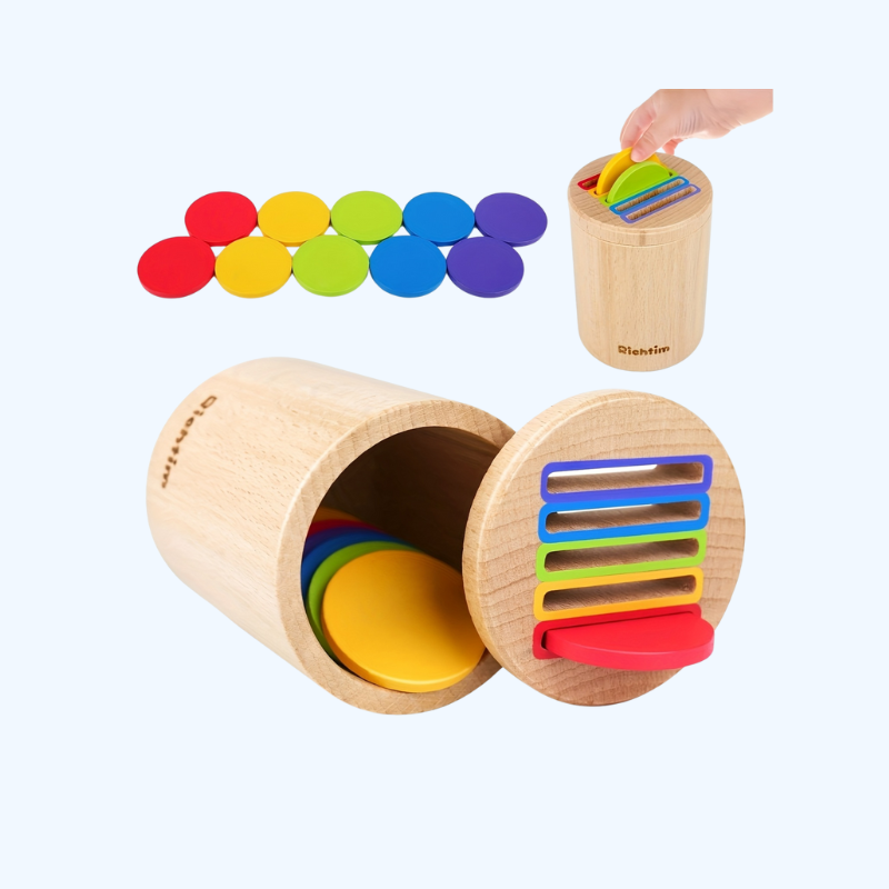 Houten Stapelspeelgoed | Educatief Sensory Spel voor Baby’s (1-3 Jaar)