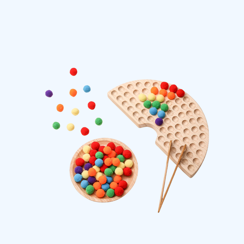Kleuren Sorteerspeelgoed | Educatief Rekenspel met Houten Kralen