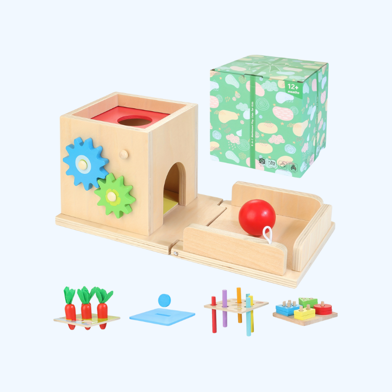 Houten Educatieve Speelset | 8-in-1 Montessori Ontwikkelingsspeelgoed
