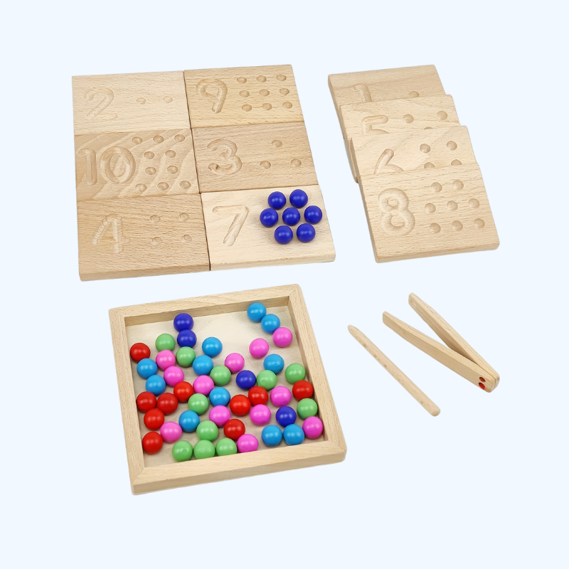 Houten Cijfer Tracer Board | Educatief Reken Speelgoed voor Peuters