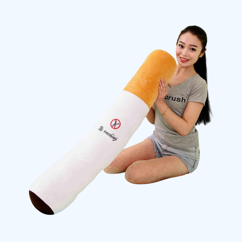 Grappig Rookende Cilindrische Slapende Sigaret Pluche Kussen | Perfect voor Cadeau